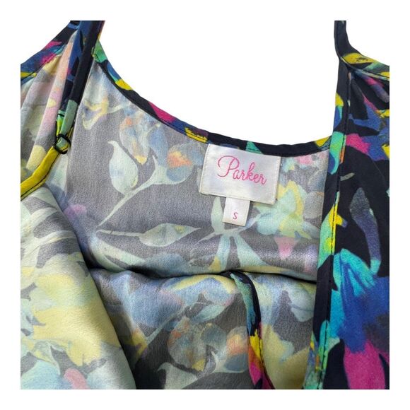 Parker Women's Floral Print Wrap V Neck Sleeveless Romper Multi-Color Size Small - Picture 7 of 10